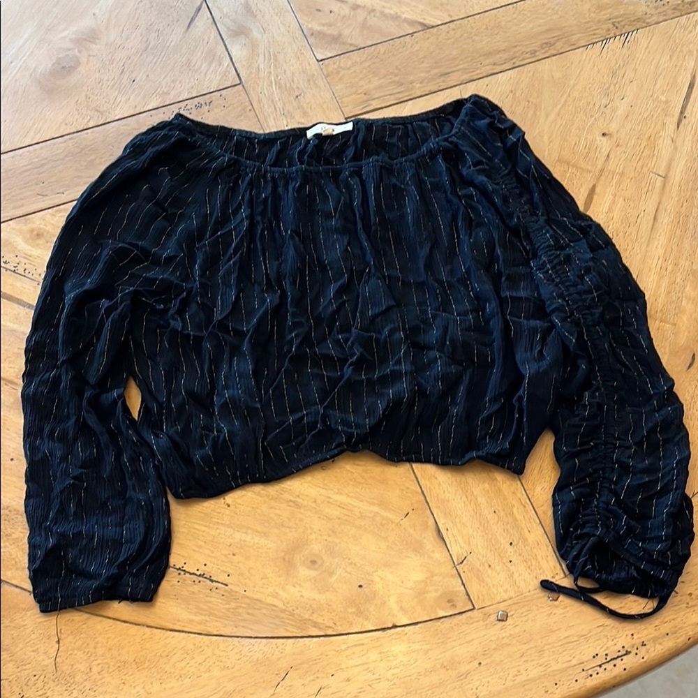 Black Off-Shoulder Women's Top